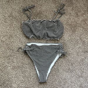 Aerie seersucker high waisted bikini, size MEDIUM